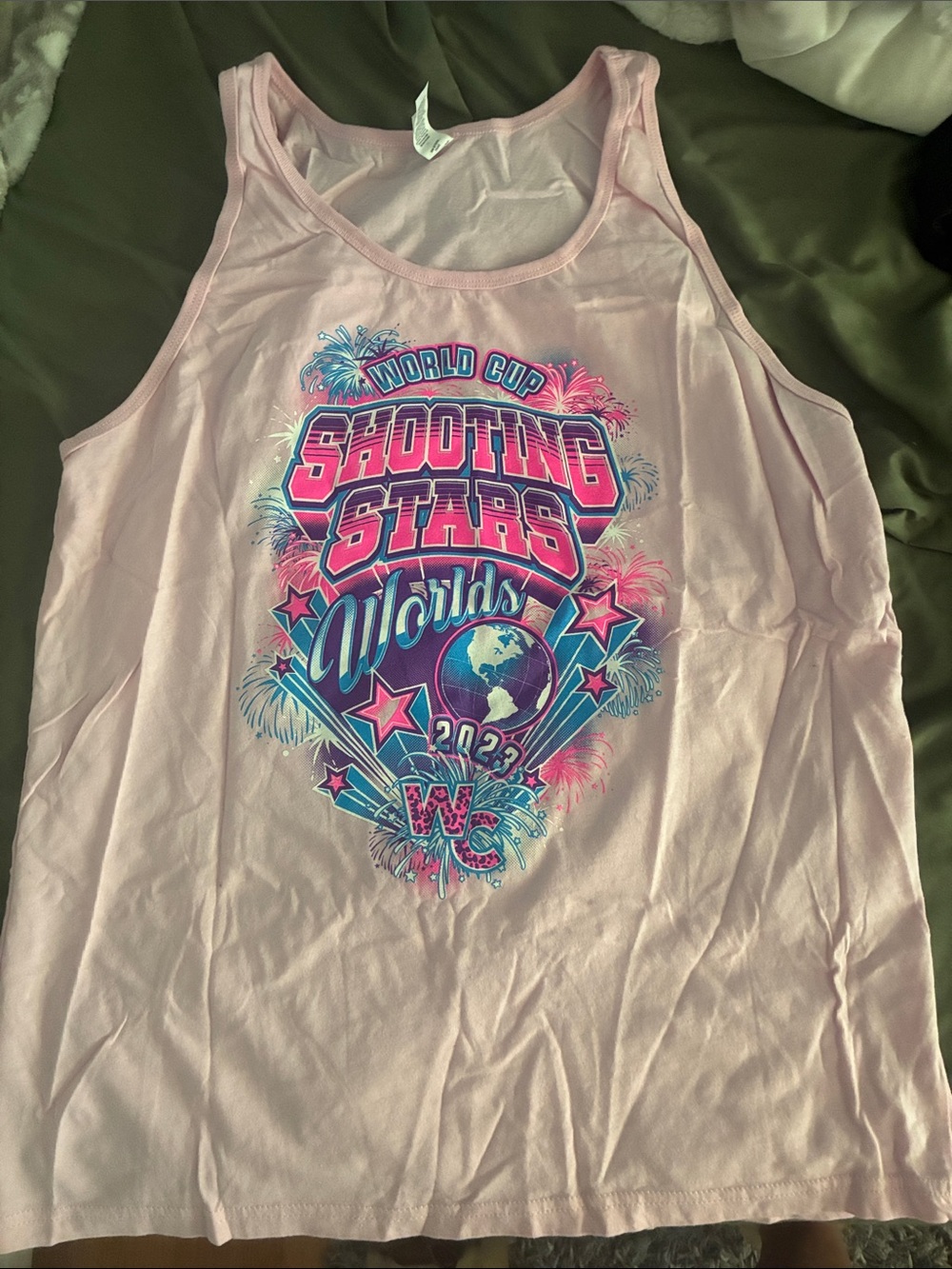 Shooting Stars Worlds 2023 Pink Graphic Tank Top